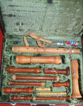Large Recorder Case – Sopranino in F by Mollenhauer and Soprano in C, Alto in F, Tenor in C, Bass in F by Heinrichs, Model “Meister”