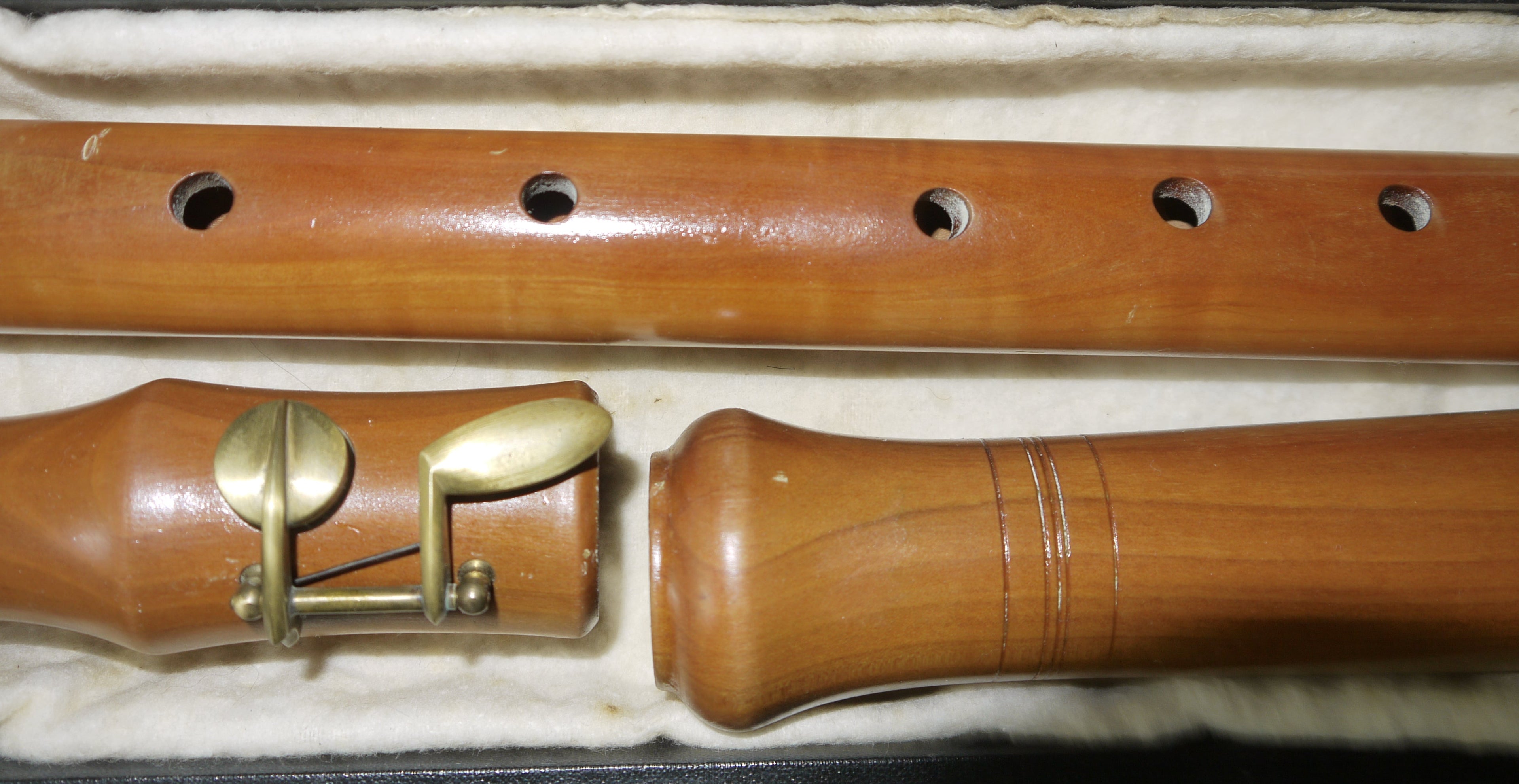 Tenor-Blockflöte C – Barockgriff, Holzbox, deutscher Stil – Technisch einwandfrei